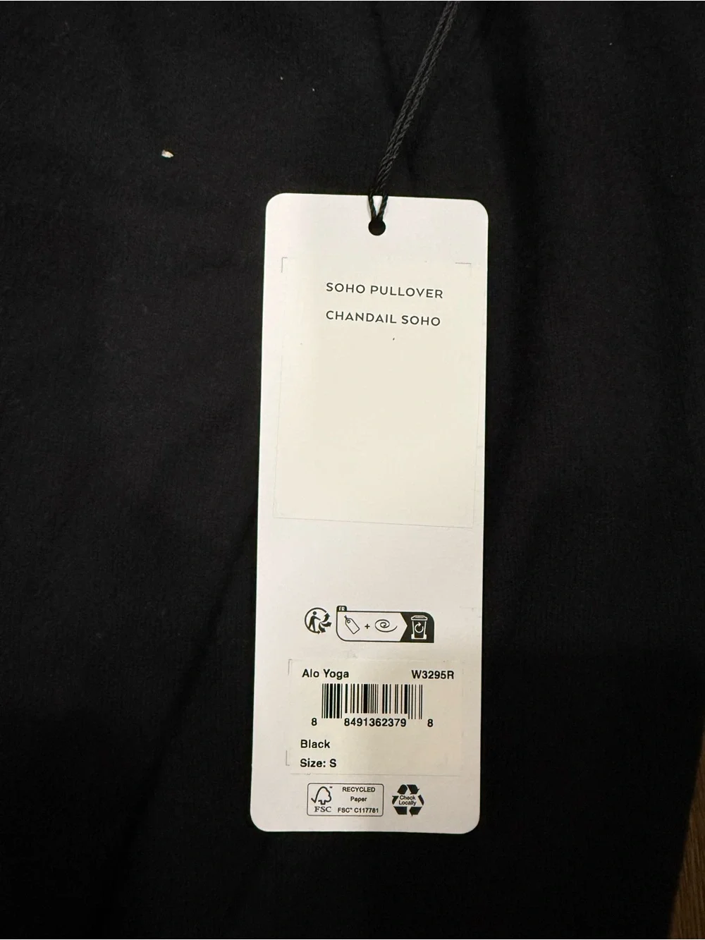 NWT ALO Yoga Black Crewneck Sweater - Picture 2 of 5